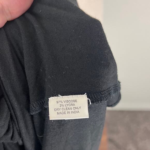 Vintage Collection Black Bell Sleeve Dress Beaded Embroidered Floral Boho XS - Picture 7 of 7